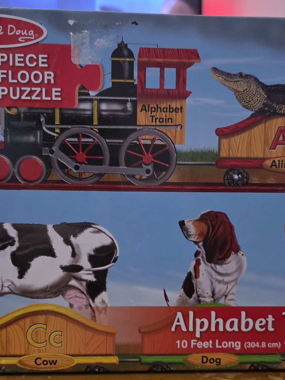 Melissa & Doug Alphabet Train Puzzle - Red & Black